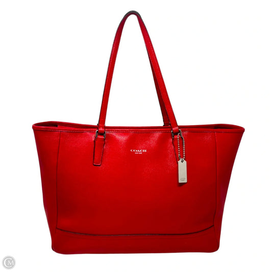 AS IS Saffiano Tote Designer By Coach, Size: Medium