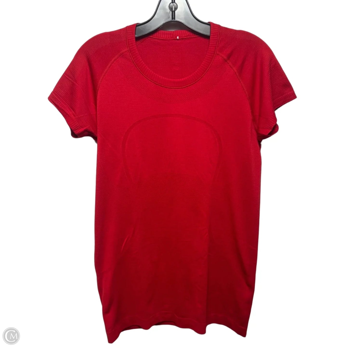 Athletic Top Short Sleeve By Lululemon In Red, Size: 10