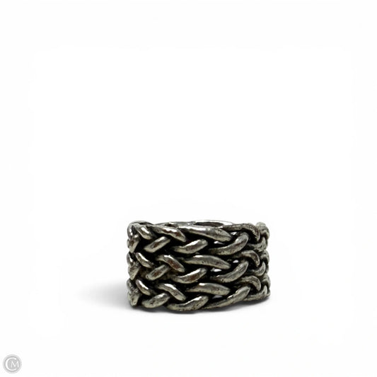 Silver Tone Braided Band Ring By Avant Garde, Size: 9