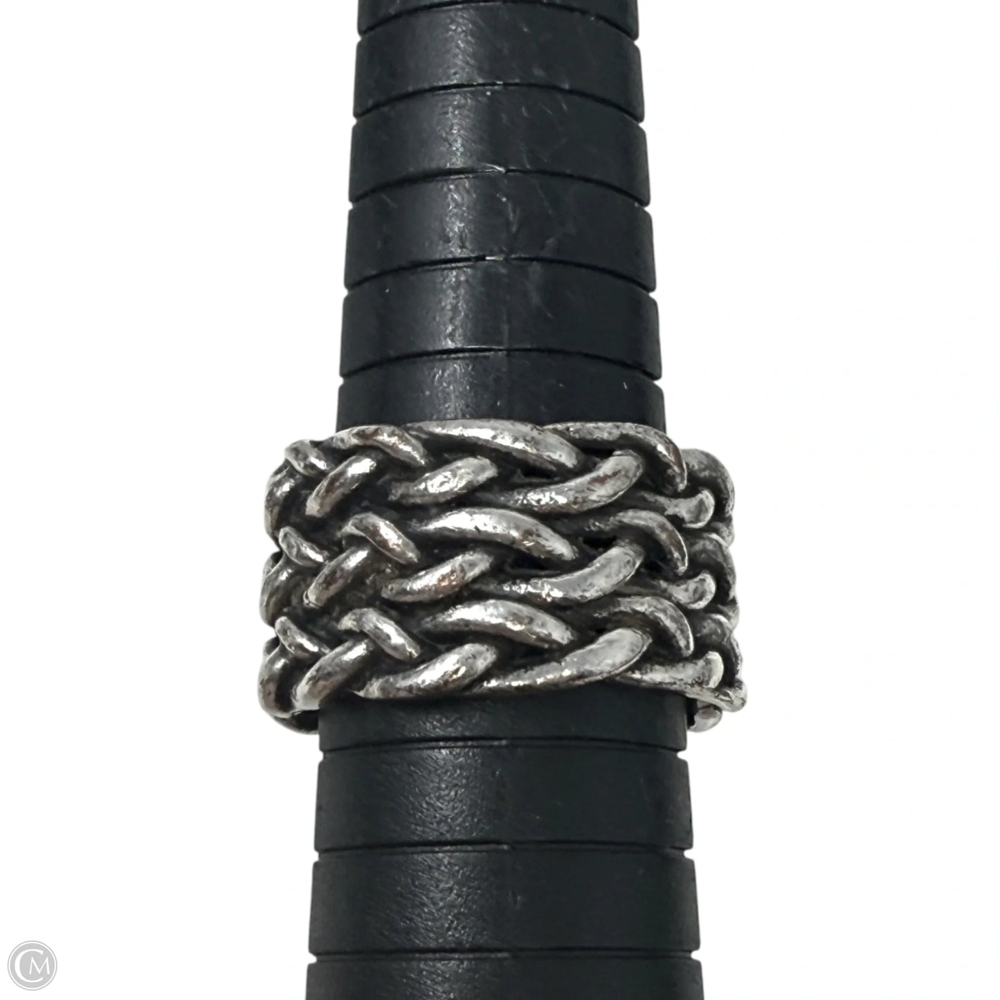 Silver Tone Braided Band Ring By Avant Garde, Size: 9