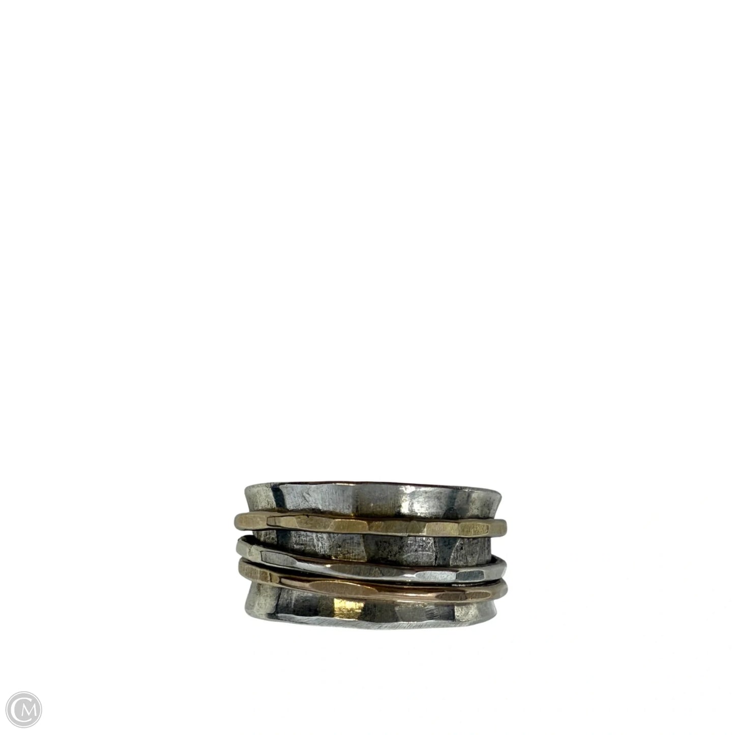 Mixed Metals Spinner Ring, Size: 8.5