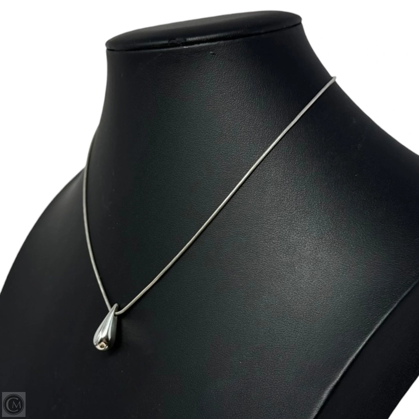 Teardrop Pendant Sterling Silver Necklace