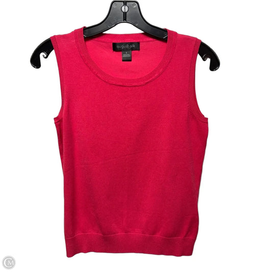 Silk Blend Knit Top Sleeveless By August Silk In Pink, Size: S
