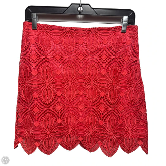 Lace Skirt Mini & Short By Trina Turk In Coral, Size: 4