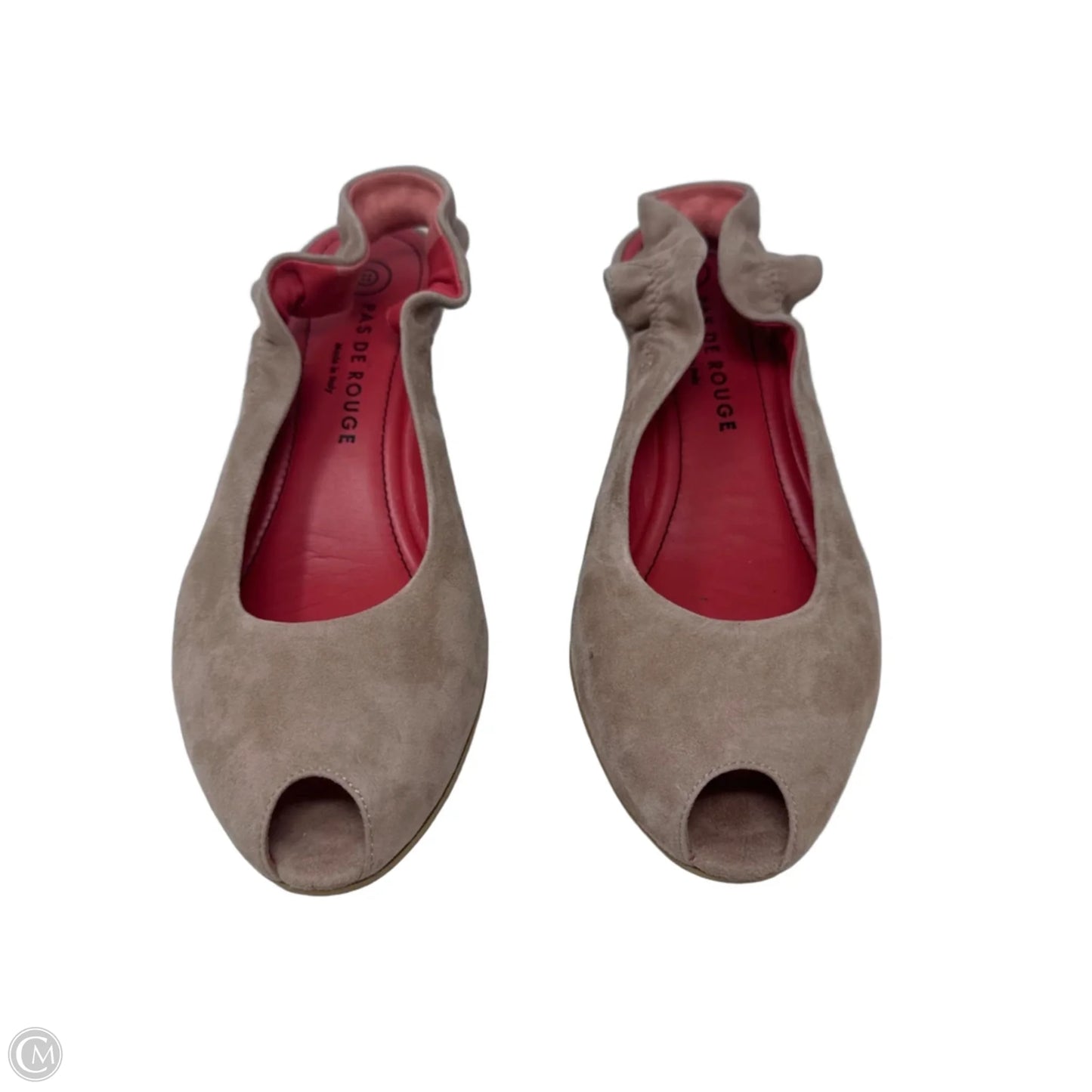 Milly Slingback Block Heel Sandals By Pas de Rouge In Pink, Size: 7.5 (It 37 1/2)