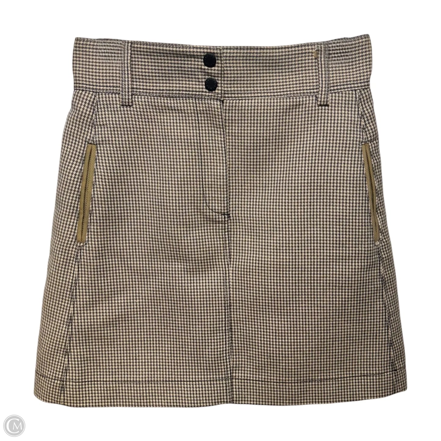 Skirt Designer By Sandro In Brown & Tan, Size: 4