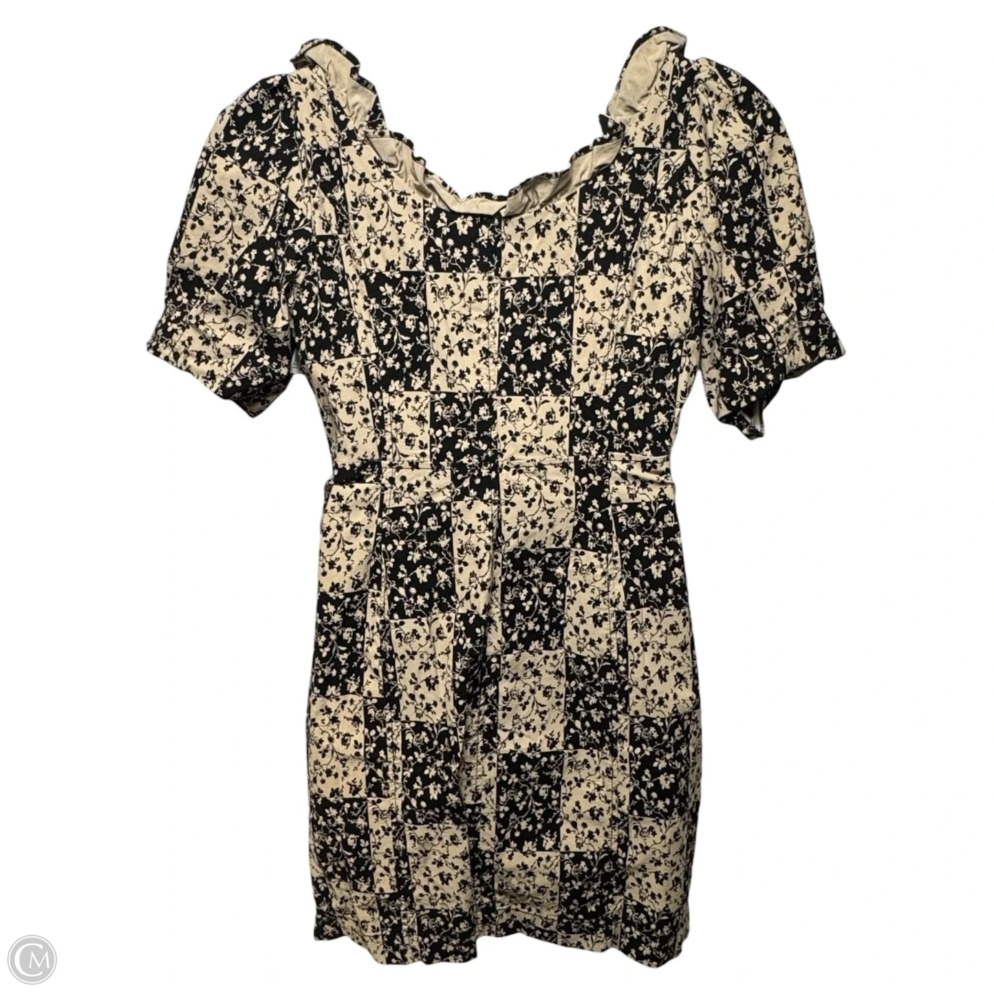 Dress Casual Short By Anthropologie In Black & Tan, Size: 14