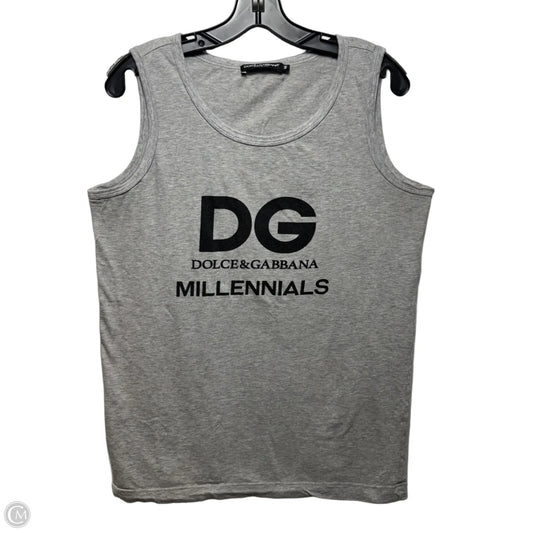 DG Millennials Top Sleeveless Luxury Designer By Dolce And Gabbana In Grey, Size: 8 (44)