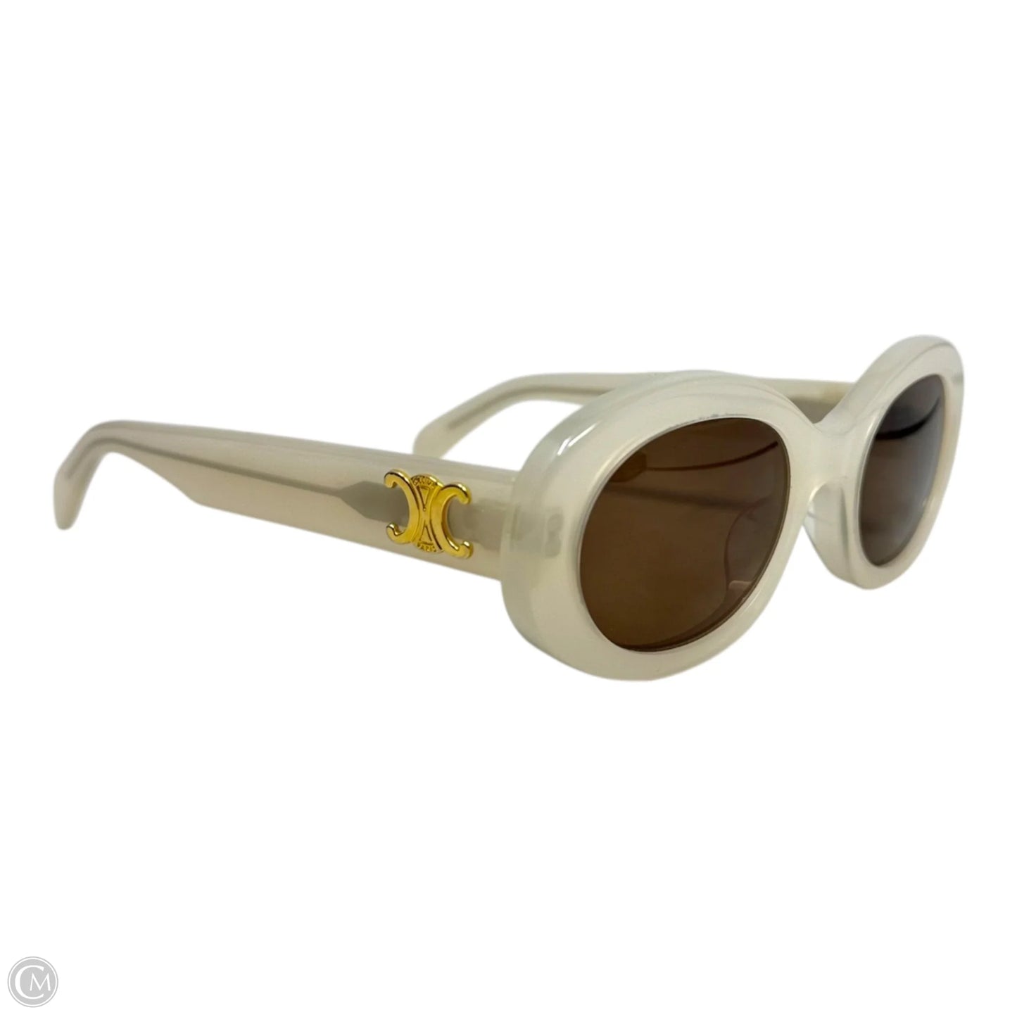 AS IS CL40194U Triomphe Oval Sunglasses Luxury Designer By Celine, Size:
