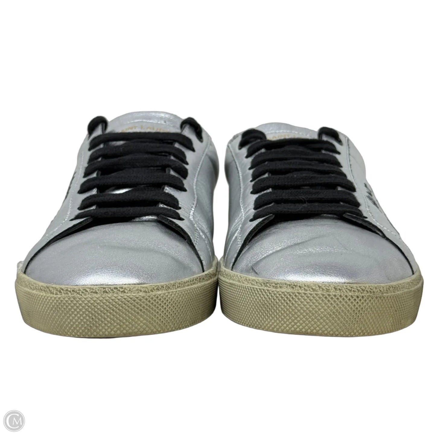 Court Classic SL/06 Sneakers Luxury Designer By Yves Saint Laurent In Silver, Size: 12 (IT 42)