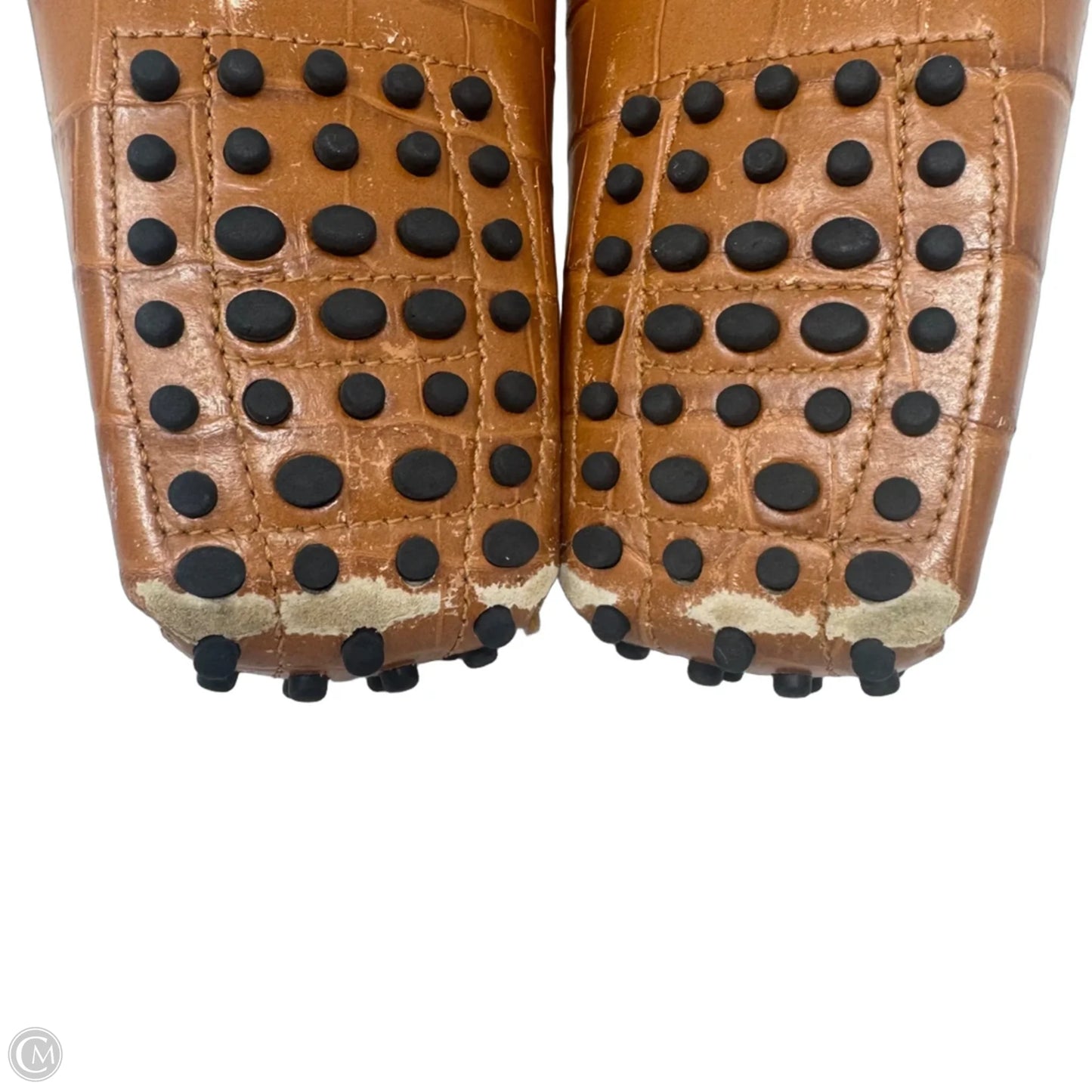AS IS Croc Loafers Shoes Luxury Designer By Tods In Brown, Size: 8.5