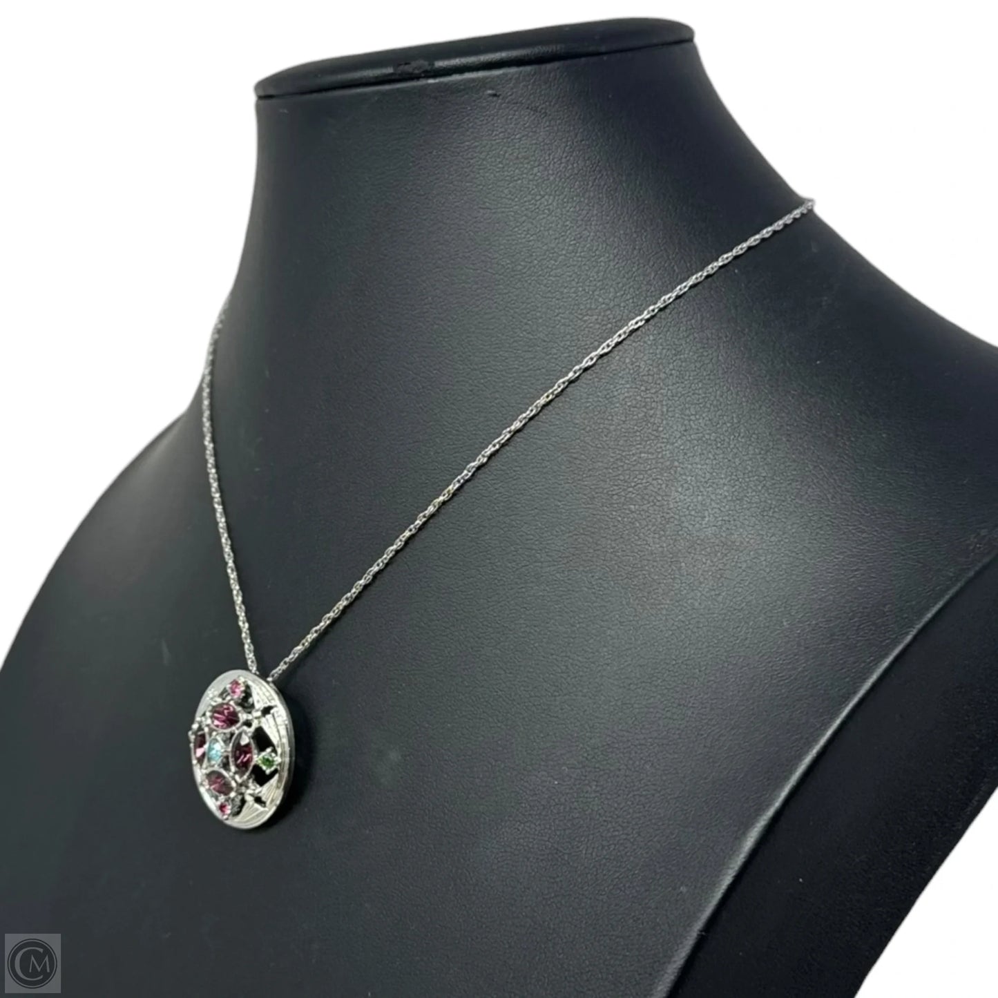 Springtime Pendant on Sterling Chain Necklace By Sarah Coventry