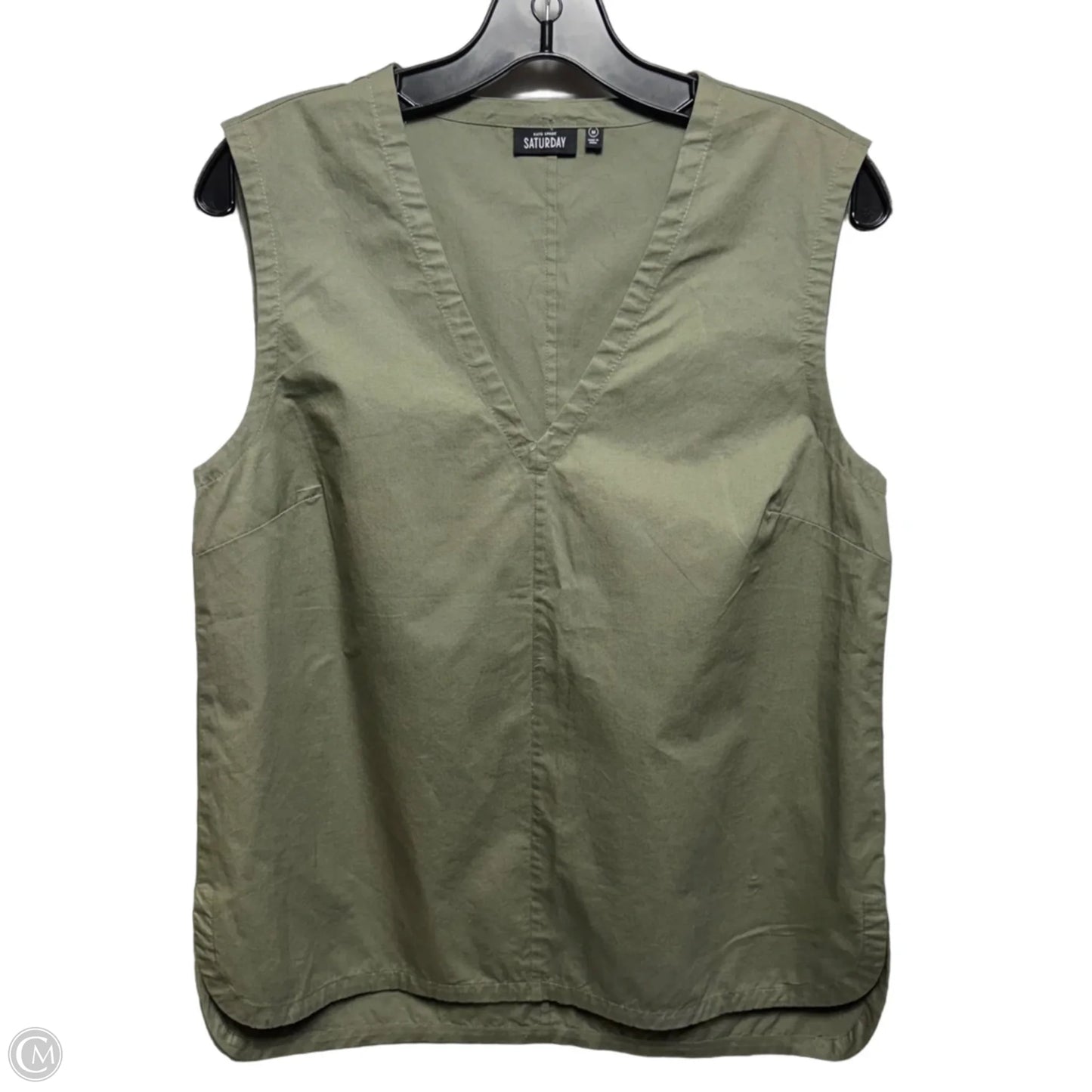Top Sleeveless Designer By Kate Spade In Green, Size: M