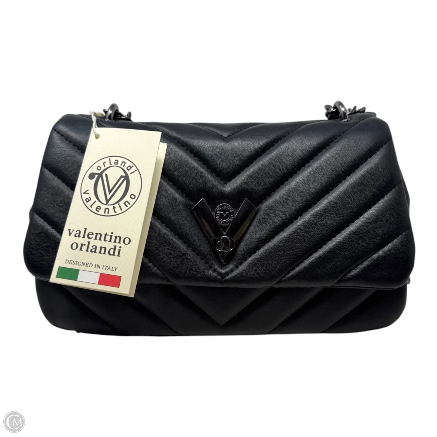 Quilted Flap Handbag By Valentino Orlandi, Size: Medium