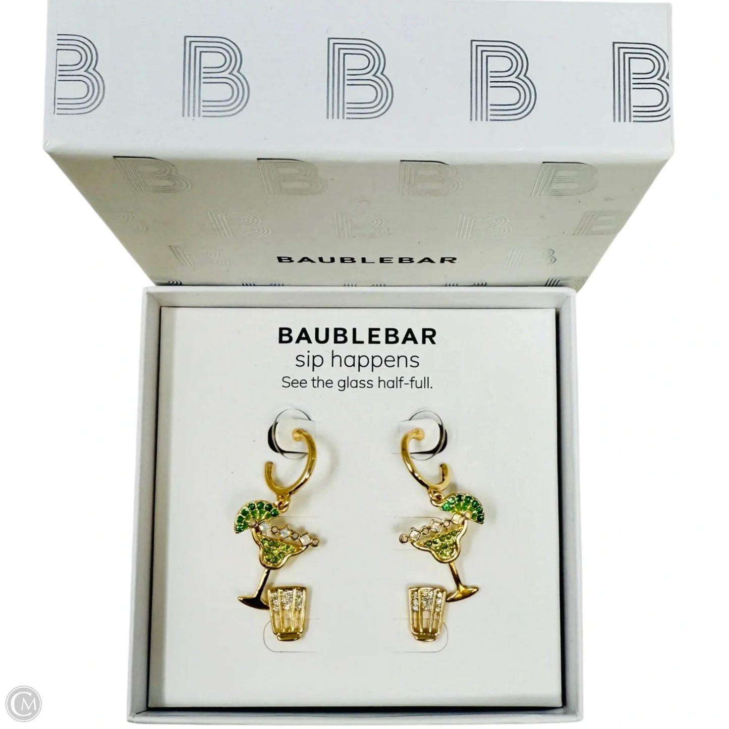 Sip Happens Margarita Themed Earrings 2 pc Set By Baublebar, Size: 02 Piece Set