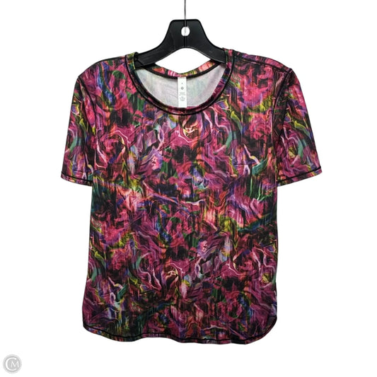 Athletic Top Short Sleeve By Lululemon In Multi-colored, Size: 8