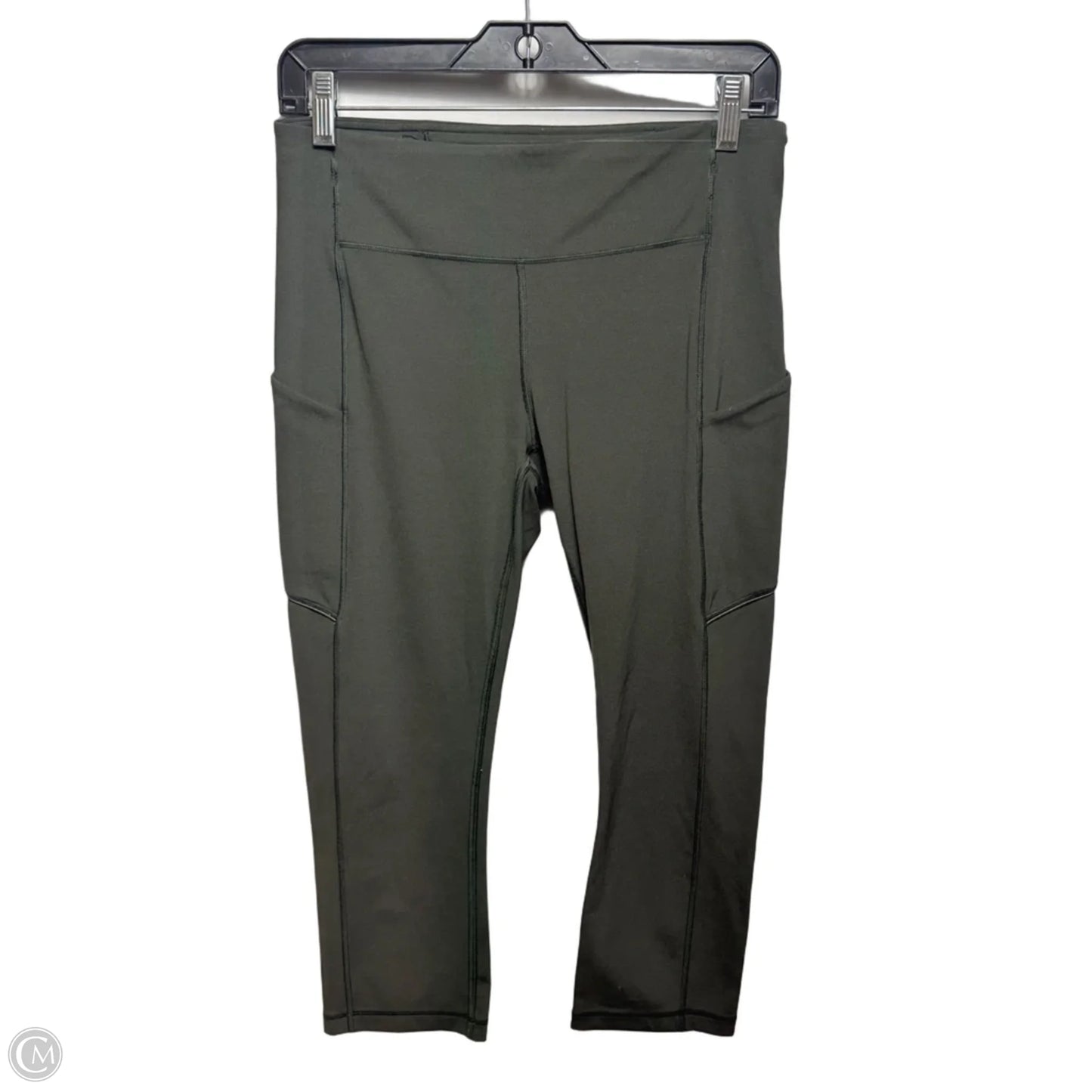 Athletic Capri Leggings By Lululemon In Green, Size: 8