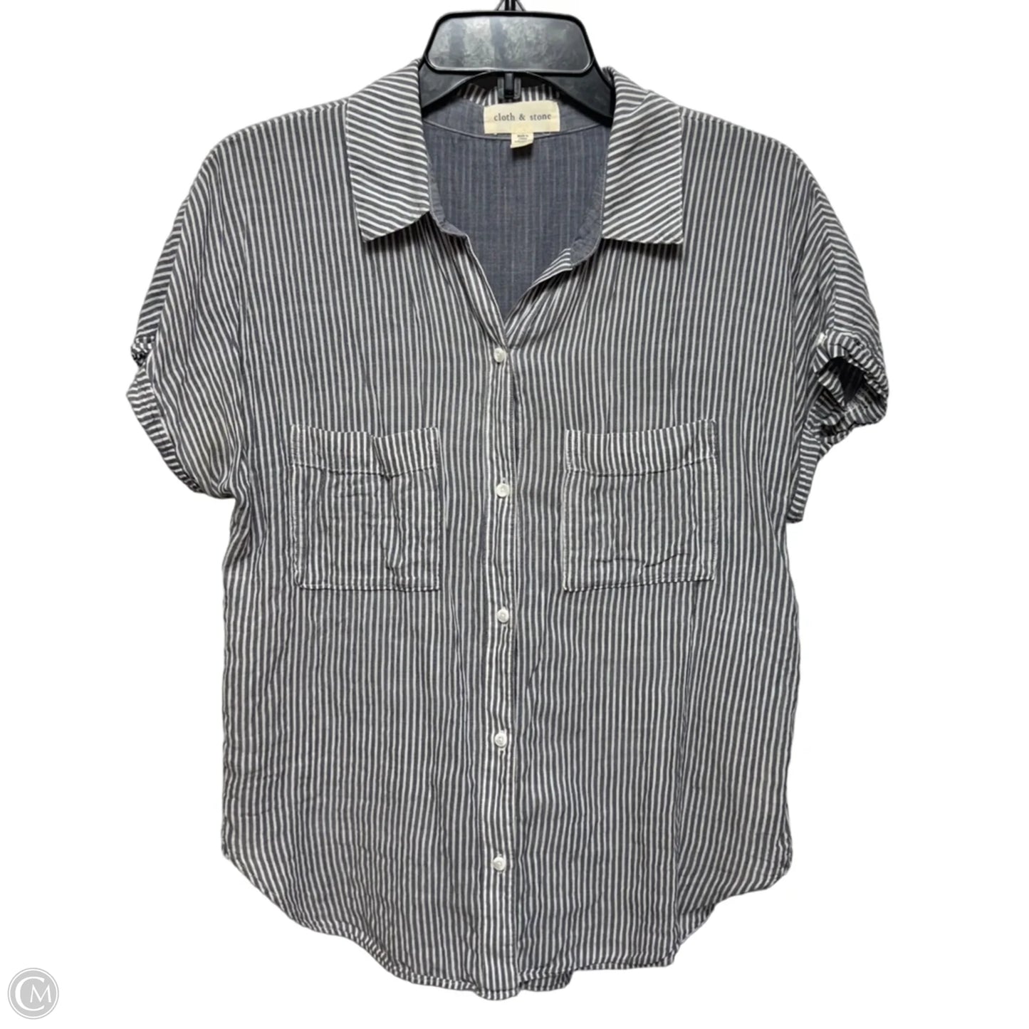 Top Short Sleeve By Cloth & Stone In Striped Pattern, Size: S