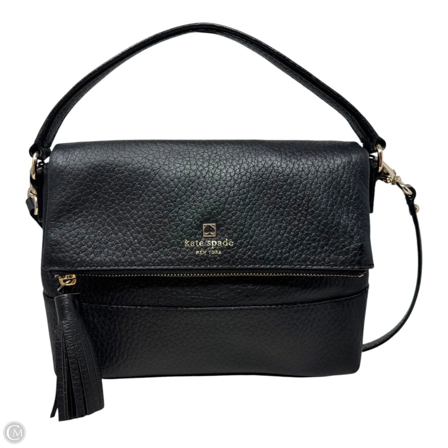 Tassel Flap Leather Crossbody Designer By Kate Spade, Size: Medium