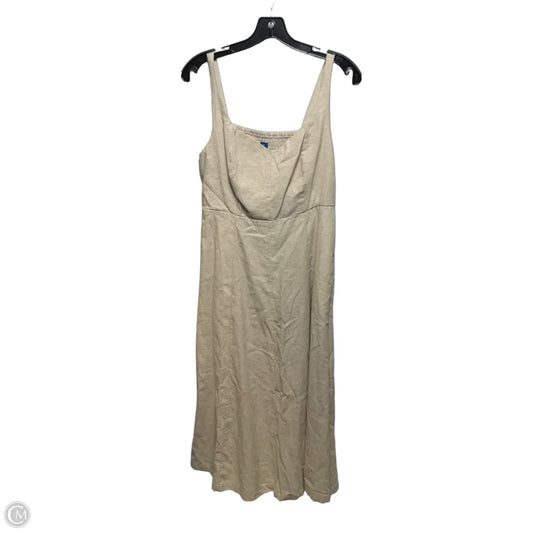 Linen Blend Dress Casual Maxi By Old Navy In Cream, Size: M