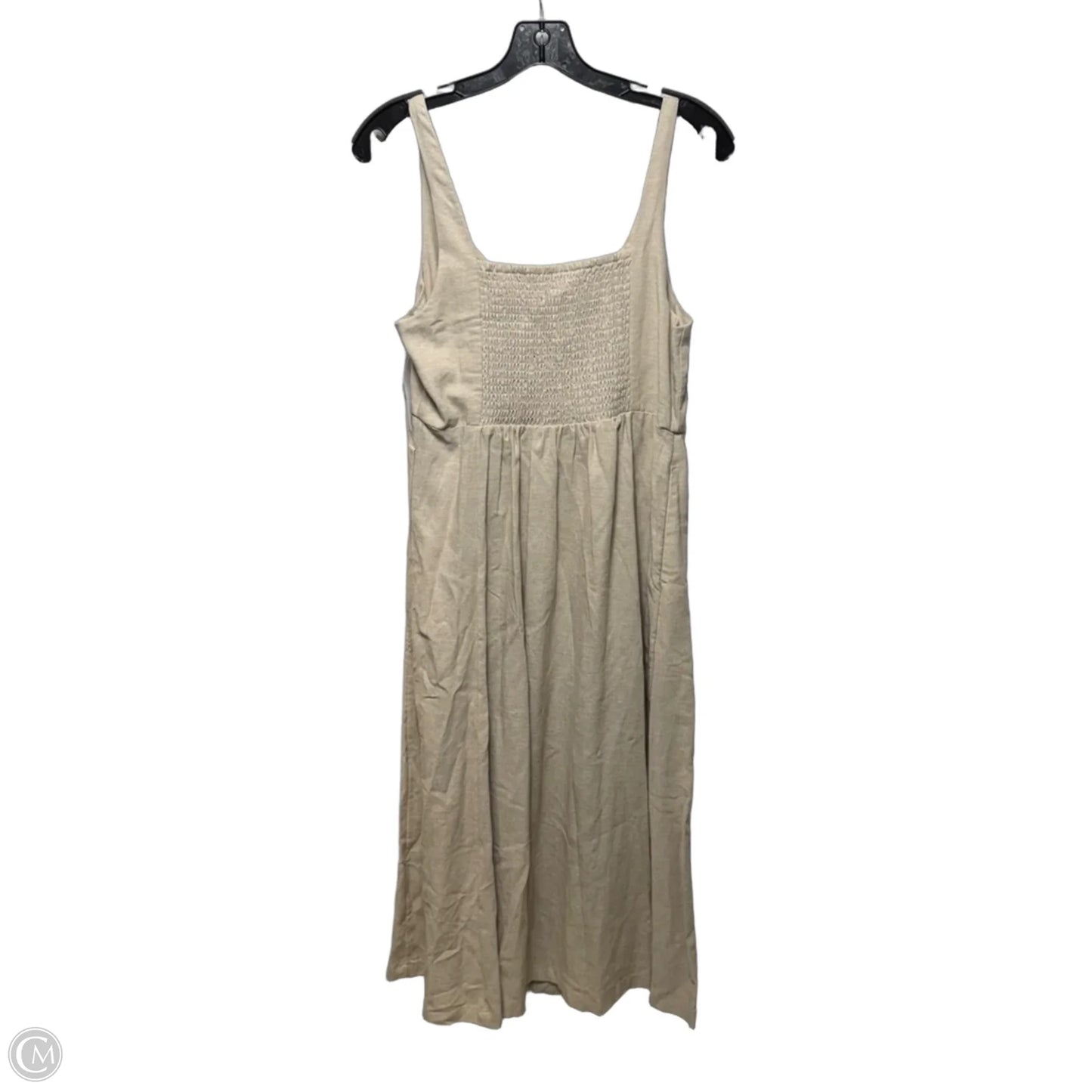 Linen Blend Dress Casual Maxi By Old Navy In Cream, Size: M