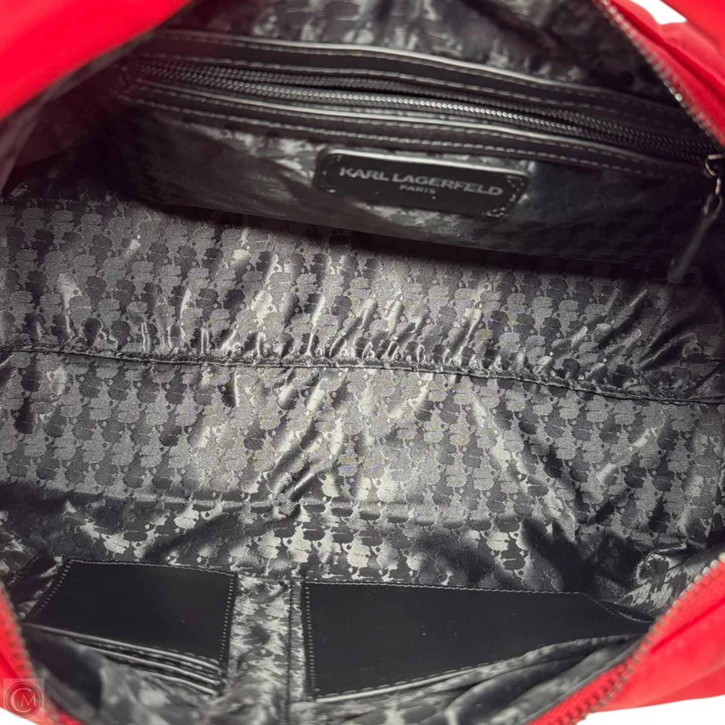 Voyage Nylon Tote Handbag Designer By Karl Lagerfeld, Size: Medium