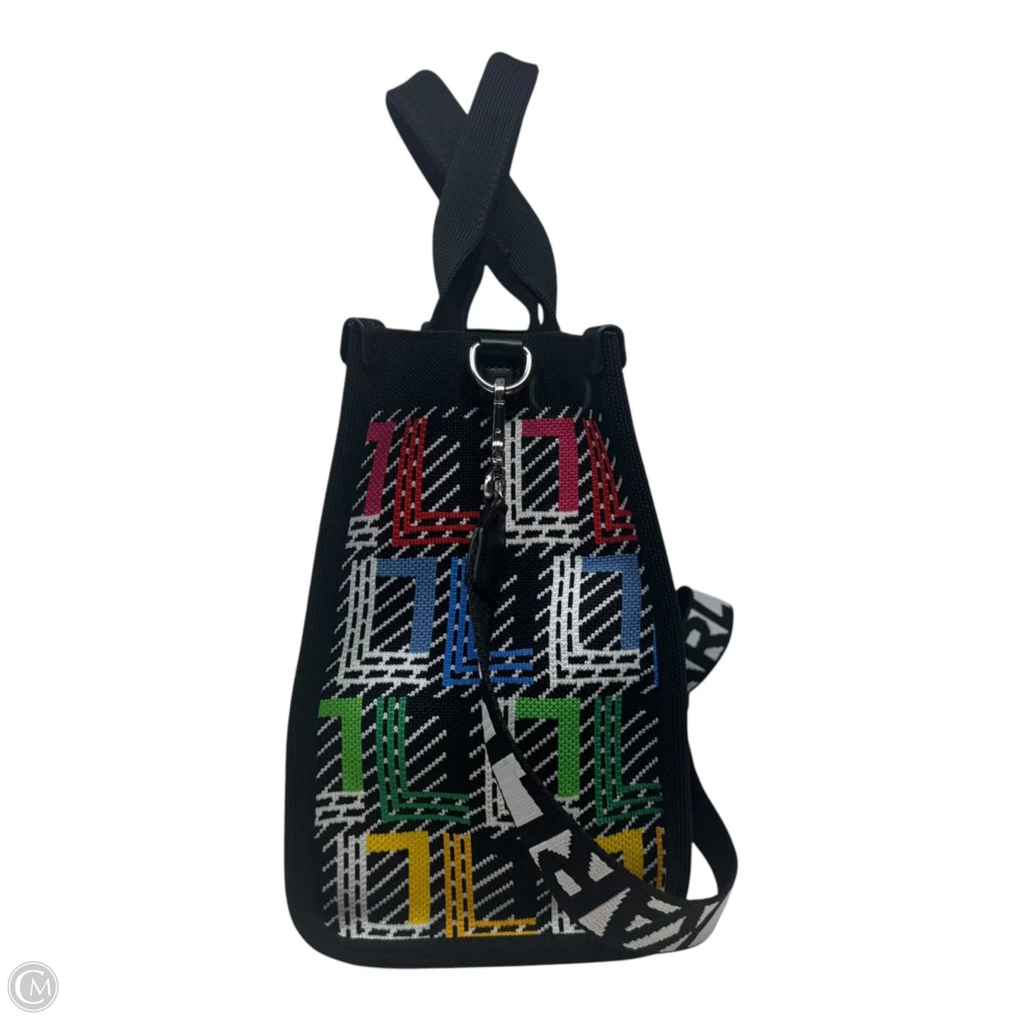 Knit Tote Handbag Designer By Karl Lagerfeld, Size: Medium