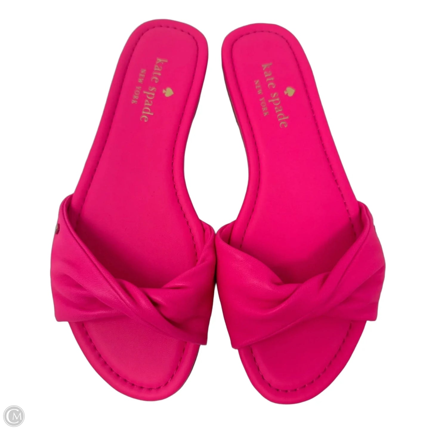 Twist Slide Sandals Designer By Kate Spade In Pink, Size: 7