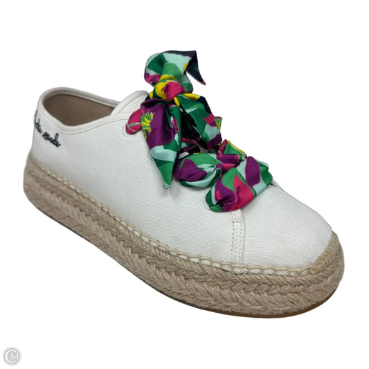 Eastwell Orchid Bloom Espadrille Shoes Designer By Kate Spade In Cream, Size: 6.5