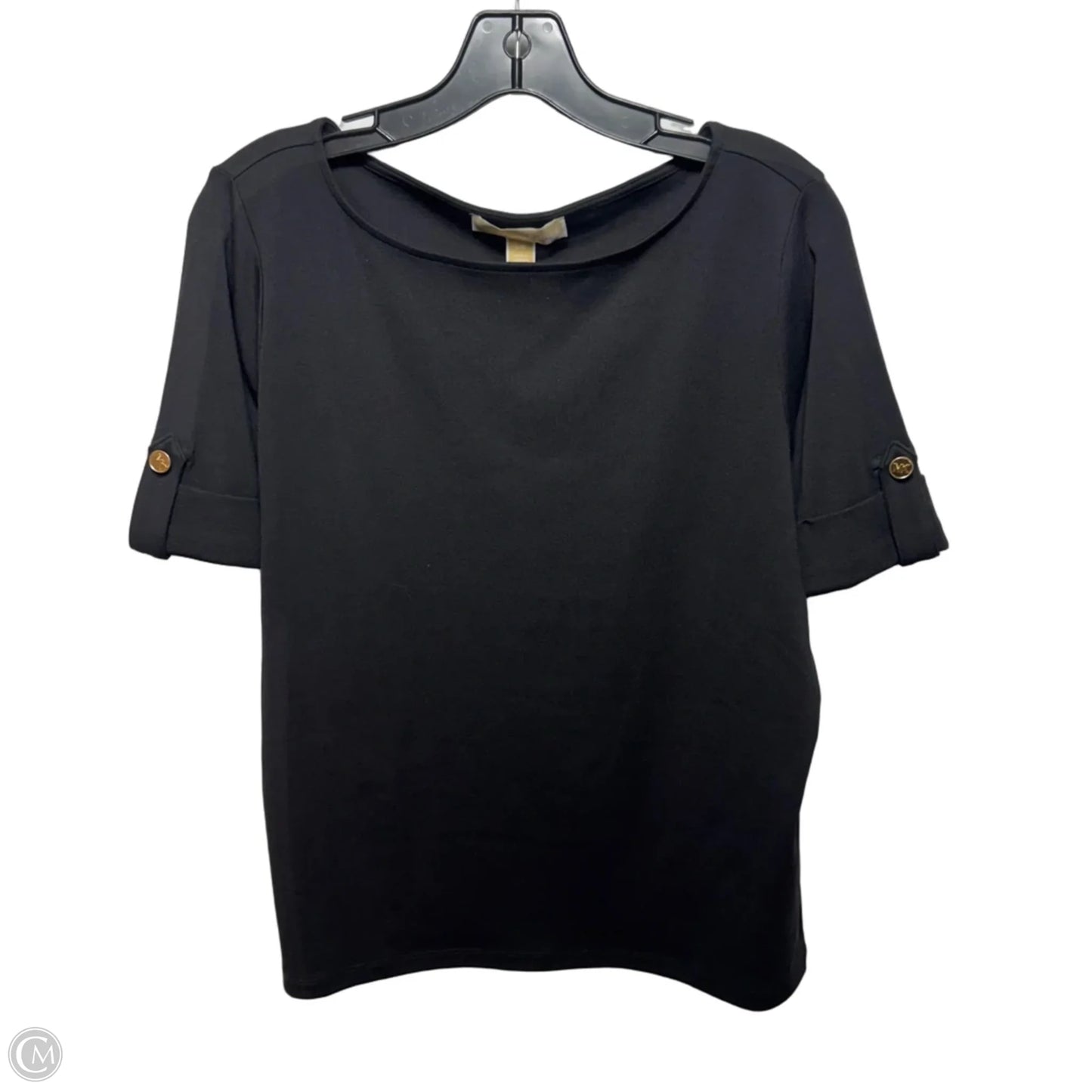 Top Short Sleeve By Michael By Michael Kors In Black, Size: L