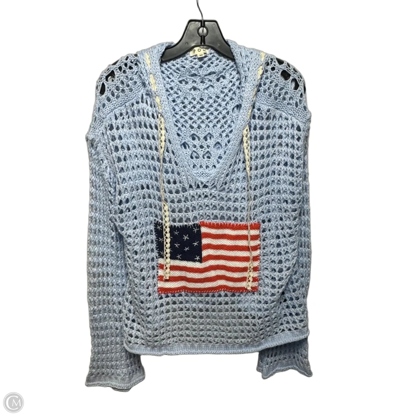 US Flag Sweater By Pol In Blue, Size: M