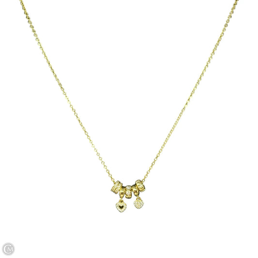 Gold Tone Heart Charms Necklace