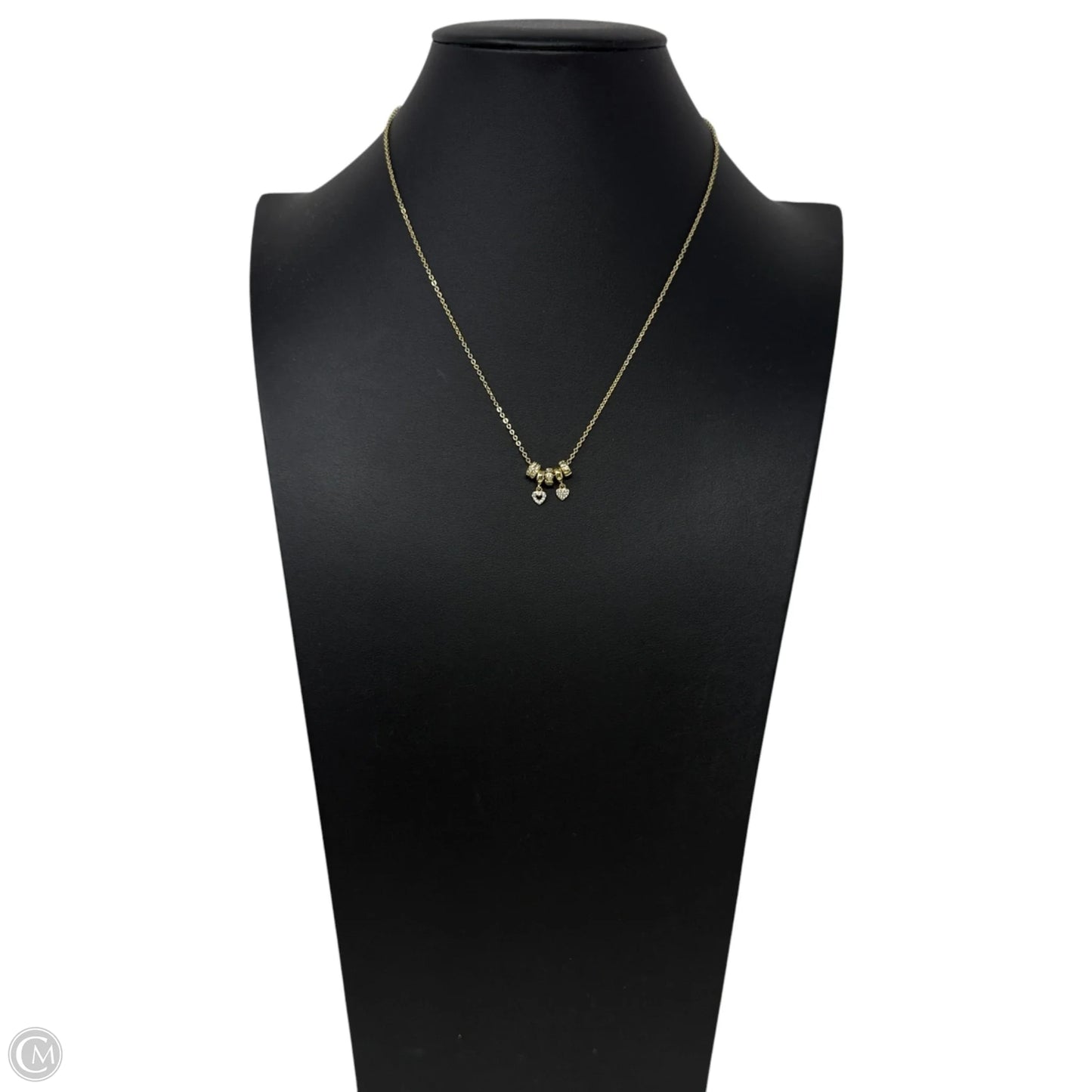 Gold Tone Heart Charms Necklace