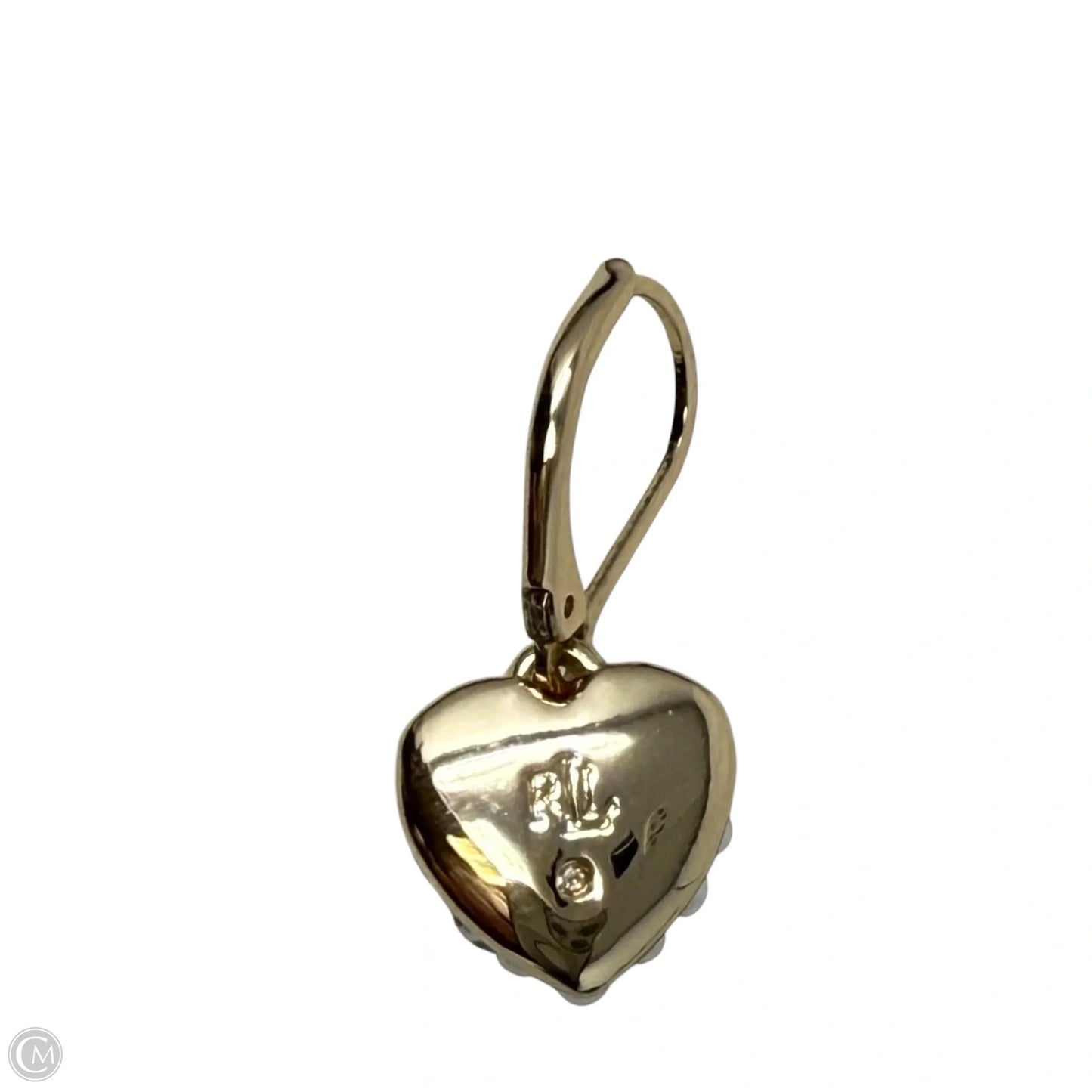 Faux Pearl Heart Leverback Earrings By Ralph Lauren