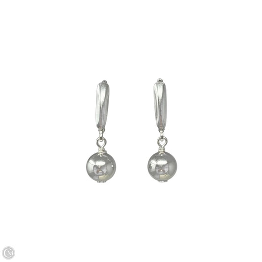Thai Silver Tone Ball Drop Earrings