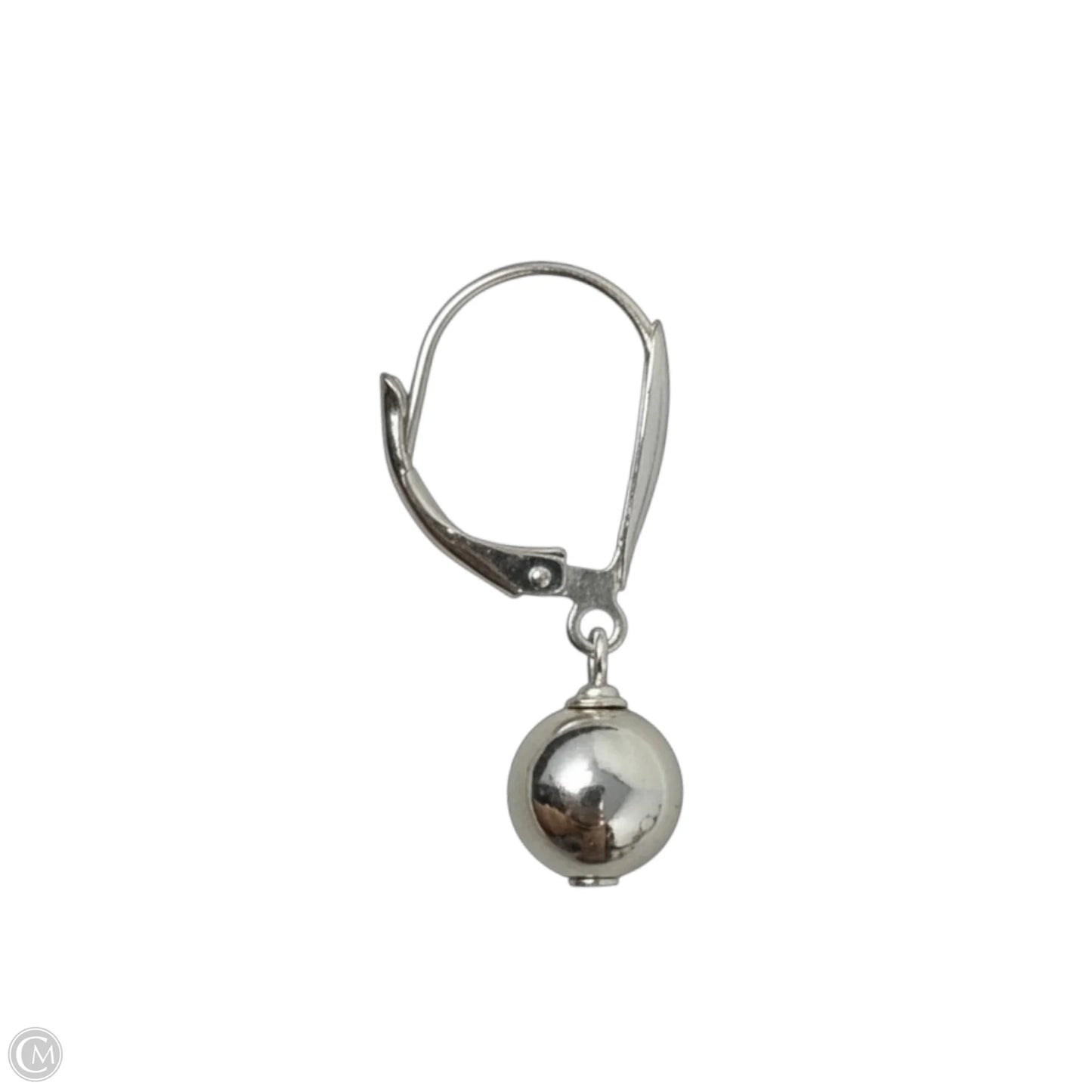 Thai Silver Tone Ball Drop Earrings