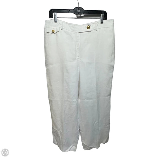 Greenwich Wide Leg Pants Linen By Talbots In White, Size: 12