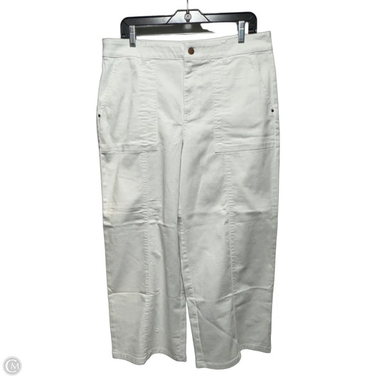 Jeans Cropped By Talbots In White, Size: 12