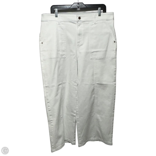 Jeans Cropped By Talbots In White, Size: 14