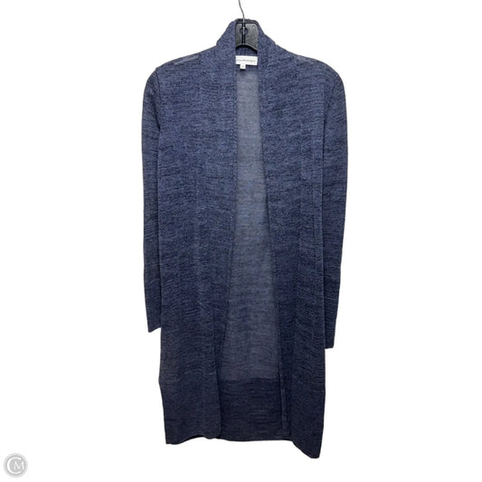 Linen Sweater Cardigan By White And Warren In Blue, Size: Xs
