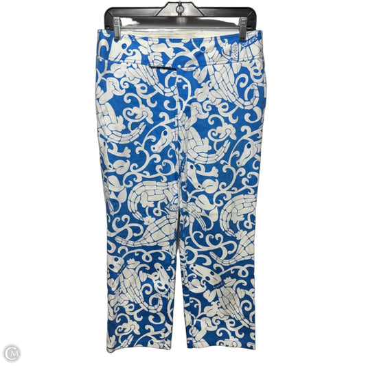 Pants Designer By Lilly Pulitzer In Blue & White, Size: 6