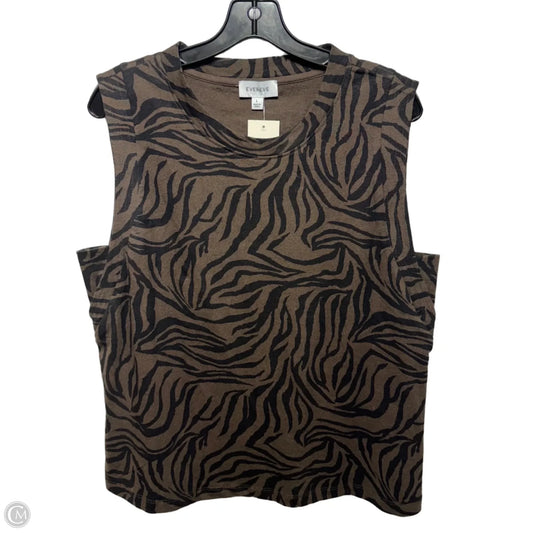 Ayla Linen Blend Tank Top Sleeveless By Evereve In Animal Print, Size: L