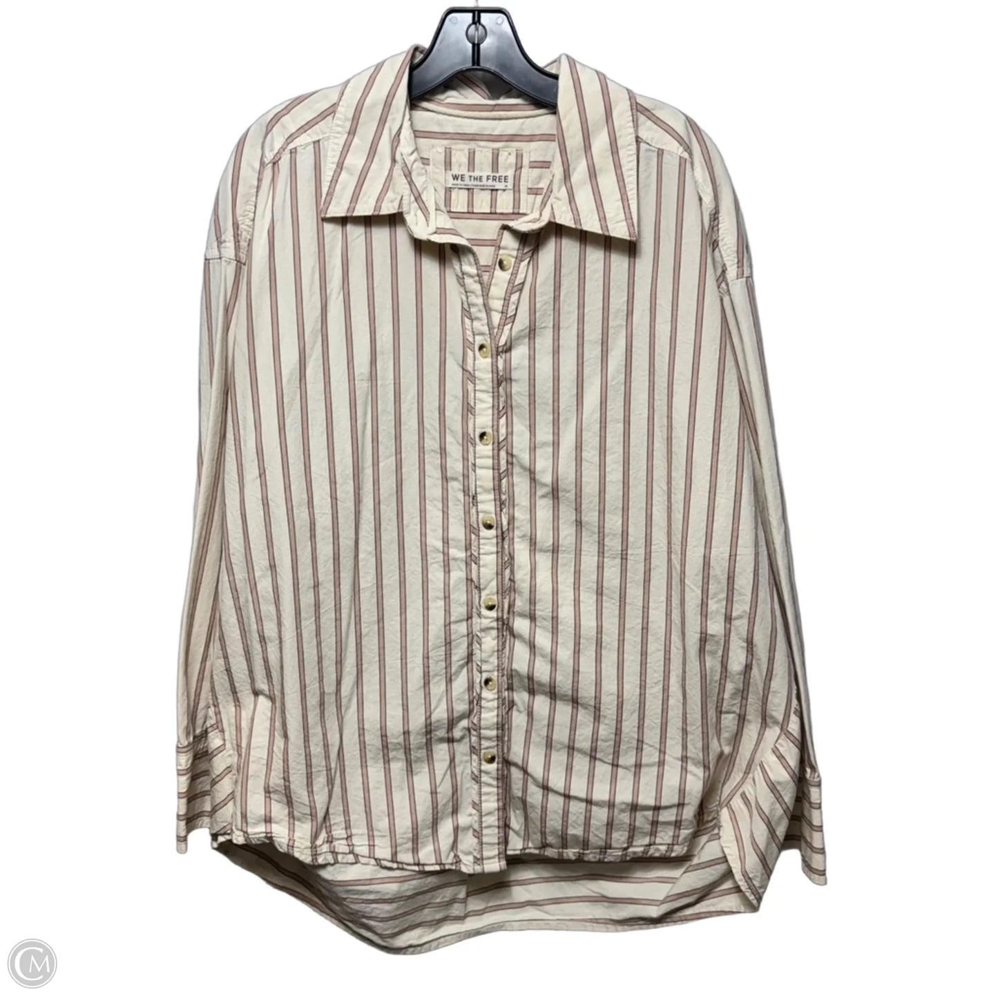 Tunic Long Sleeve By We The Free In Striped Pattern, Size: M
