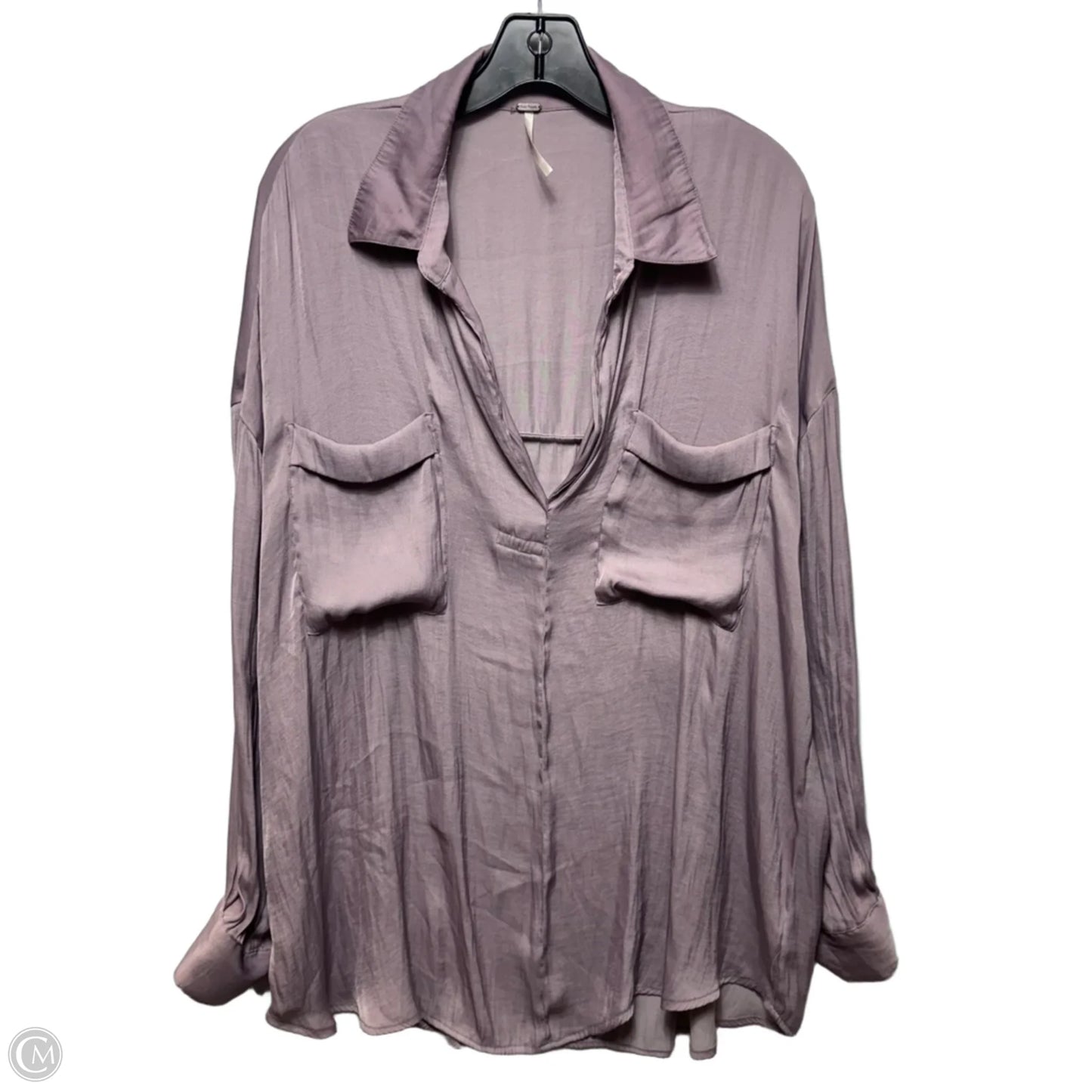 Top Long Sleeve By Free People In Purple, Size: L