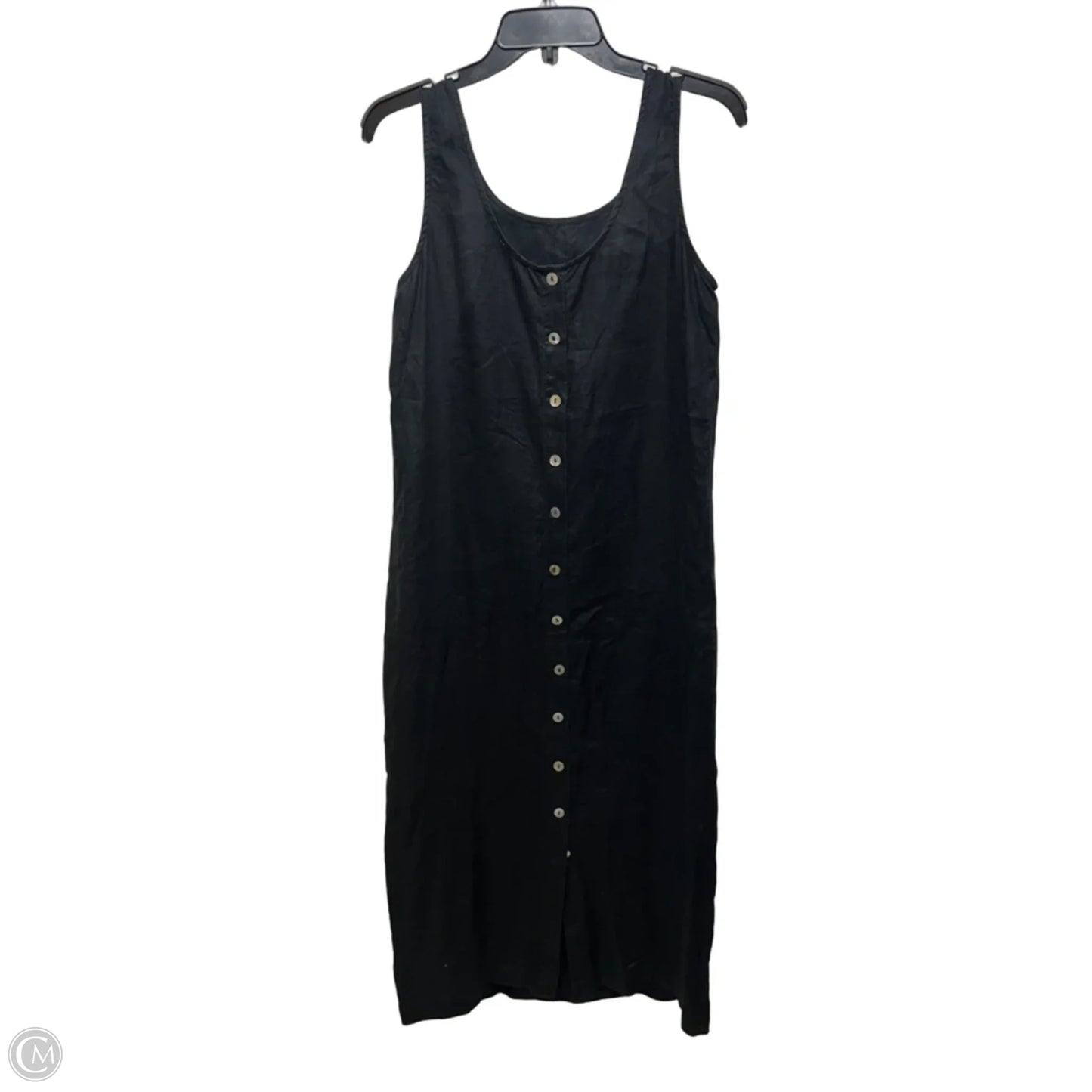 Linen Dress Casual Maxi By Adrienne Vittadini In Black, Size: S