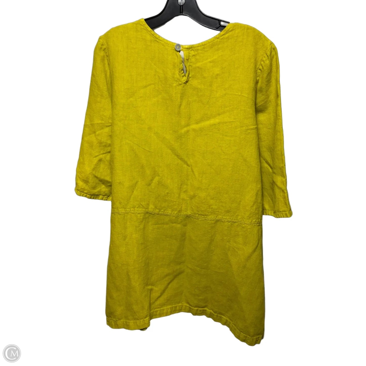 Linen Tunic Short Sleeve By Bryn Walker In Yellow, Size: M