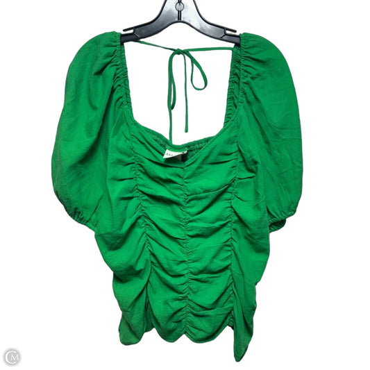 Top Short Sleeve By Ava & Viv In Green, Size: Xxl