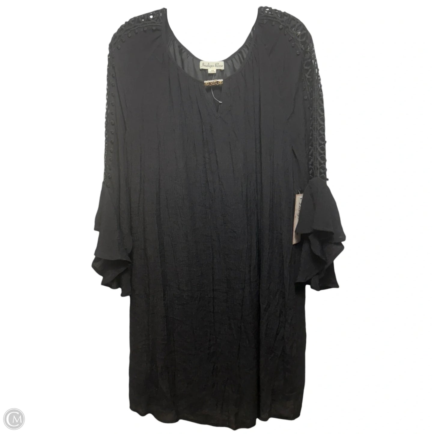 Dress Casual Short By Indigo Rose In Black, Size: 1x