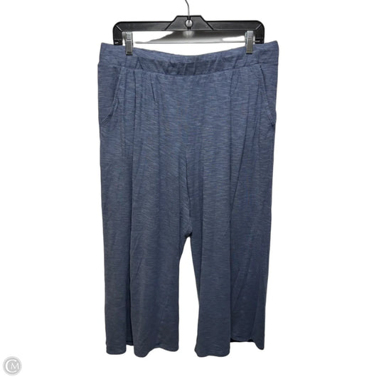 Pants Cropped By Garnet Hill In Blue, Size: L