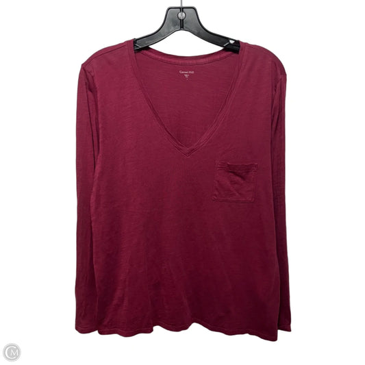 Top Long Sleeve Basic By Garnet Hill In Red, Size: L